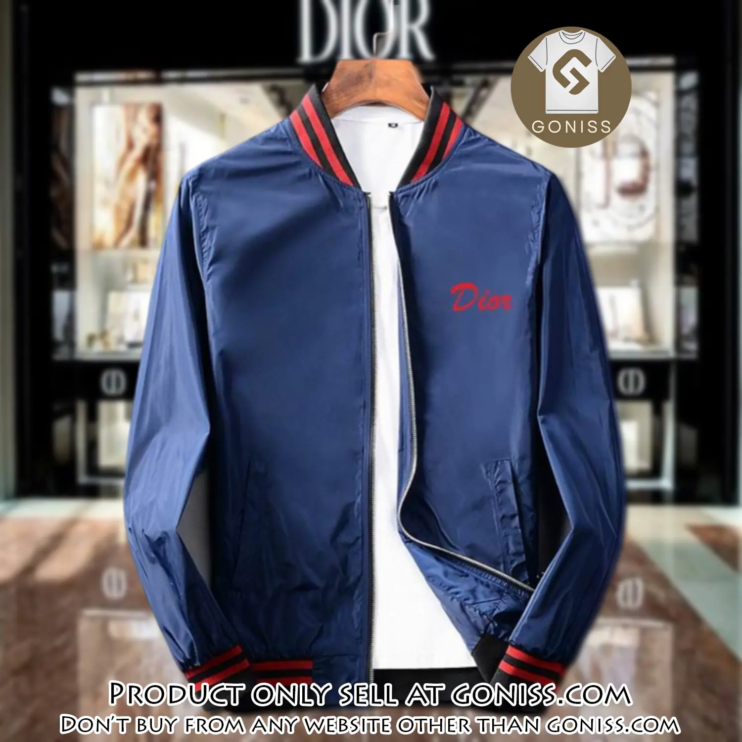 Dior luxury brand varsity zipper jacket vst1038 gn1146389